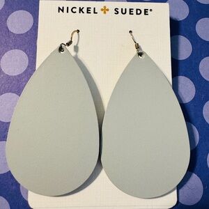 NWT Nickel & Suede Earrings